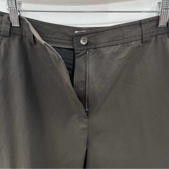 J. Crew Lightweight Chocolate Brown Cotton Nylon Cropped Wide Leg Pants Size 6 - Picture 4 of 8